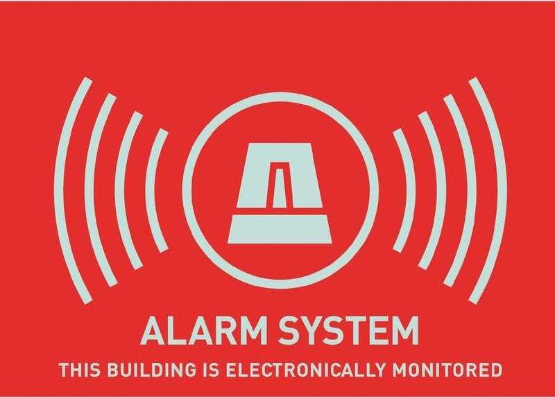 Abus Warning sticker (UK) allarme 74 x 525 mm (articolo n. AU1315) (AU1315)