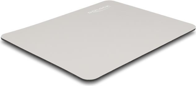 Tappetino per mouse Delock rivestimento in vetro grigio 220 x 180 mm