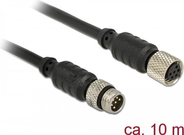 Delock Cavo di prolunga sensore/attuatore M8 da 6 pin maschio a M8 6 pin femmina impermeabile 10 m (12643)