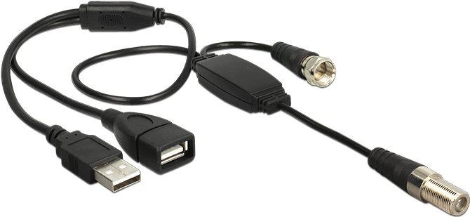 Delock Cavo antenna Jack F Spina F con alimentazione phantom 5 V tramite USB 22 cm