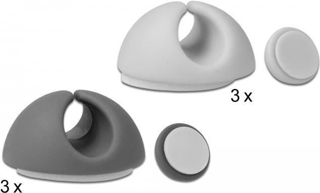 Delock set di fermacavi (singolo) da 6 pezzi