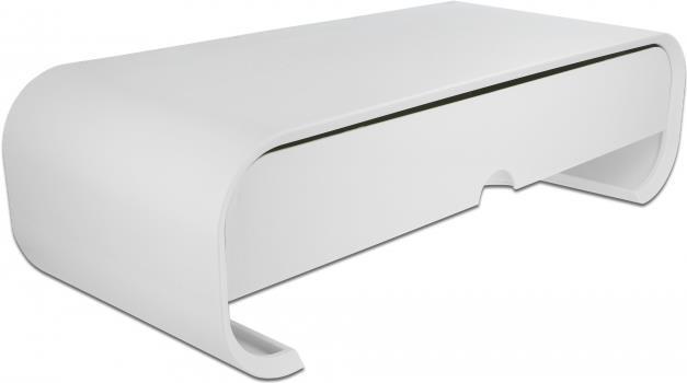 Delock supporto per monitor con cassetto bianco