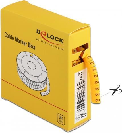 Ã¢â‚¬Â¢ Praktische Spenderbox Ã¢â‚¬Â¢ Menge: 500 Stà¼ck Kabelmarker mit Nummer 2Ã¢â‚¬Â¢ Material: Kun