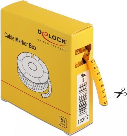 Ã¢â‚¬Â¢ Praktische Spenderbox Ã¢â‚¬Â¢ Menge: 500 Stà¼ck Kabelmarker mit Nummer 3Ã¢â‚¬Â¢ Material: Kun