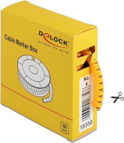 Ã¢â‚¬Â¢ Praktische Spenderbox Ã¢â‚¬Â¢ Menge: 500 Stà¼ck Kabelmarker mit Nummer 4Ã¢â‚¬Â¢ Material: Kun
