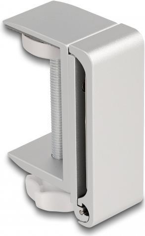 Supporto per cuffie Delock regolabile per montaggio su tavolo in alluminio argento