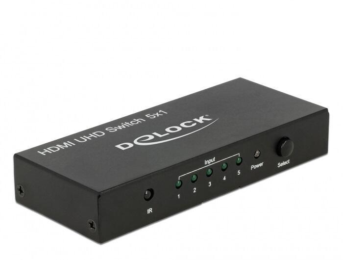 Anschlsse Eingang 5 x HDMI-A 19 Pin Buchse 1 x DC 5 V Stromanschluss Ausgang 1 x HDMI-A 19 Pin Buchse HDMI Port Umschaltung Au