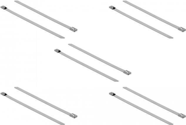 Delock Fascette per cavi in Ã¢â‚¬â€¹Ã¢â‚¬â€¹acciaio inossidabile L 200 x L 7,9 mm 10 pezzi