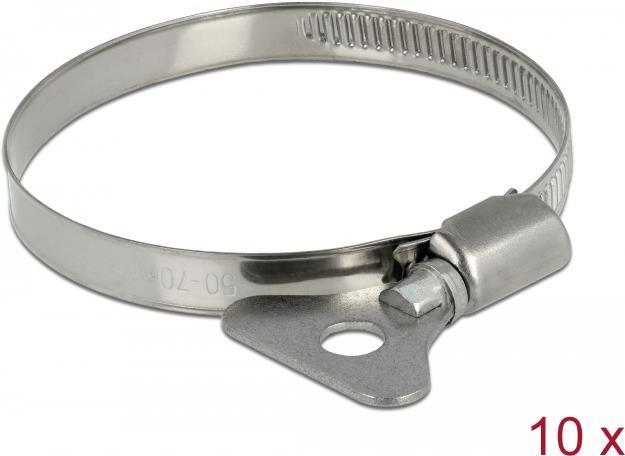 Delock - fascetta stringitubo - adatta per tubi da 50 - 70 mm (confezione da 10) (19583)