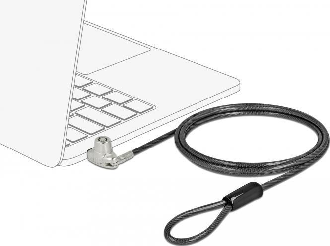 Cavo di sicurezza per notebook Navilock con chiave per slot HP Nano -
