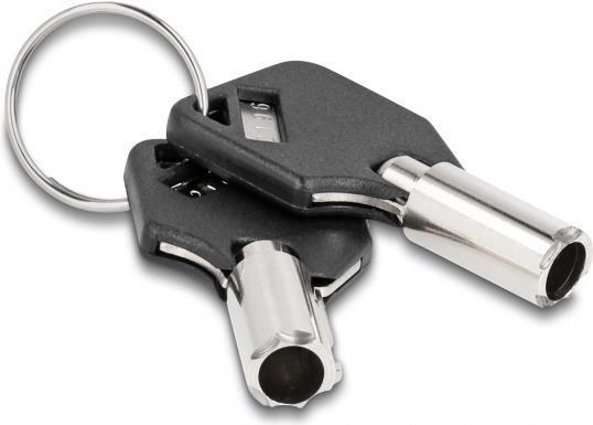 Cavo a spirale di sicurezza per notebook Navilock per presa USB Type-A con chiave