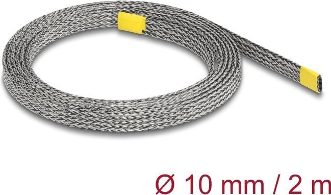 Guaina intrecciata Delock per schermatura EMI, estensibile 2 m x 10 mm