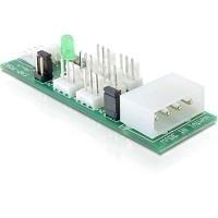 Anschlussverteiler fr 6 Lfter 6x 3-Pin Anschluss Stromzufuhr ber 4-Pin 3.5 Molex oder 4-Pin FDD Anschluss 2 Jumper fr 5V ode