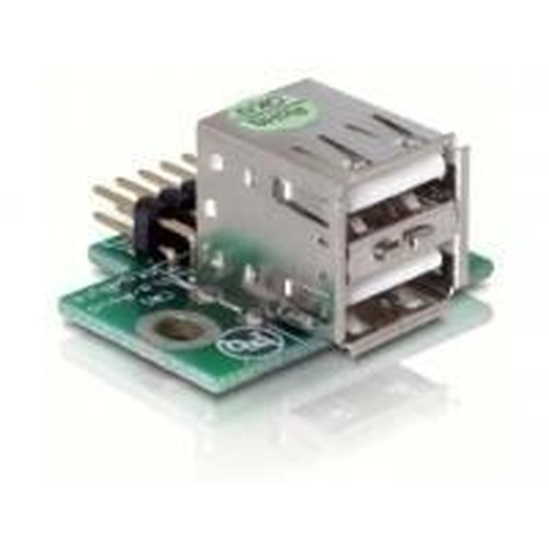 Delock USB Pinheader Stecker zu 2 x USB 2.0 Buchse - oben