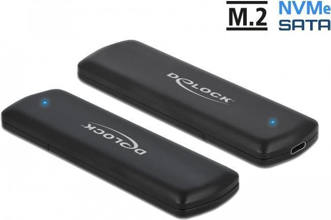 Delock Contenitore combinato esterno USB di tipo C per M.2 NVMe PCIe o SSD SATA - senza attrezzi