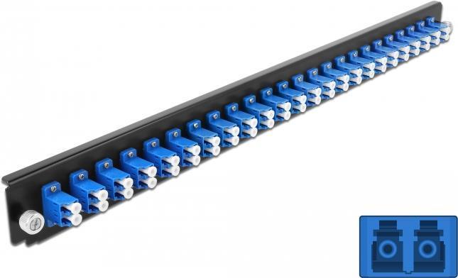 Delock Scatola di giunzione da 19" pannello frontale 24 porte LC duplex blu