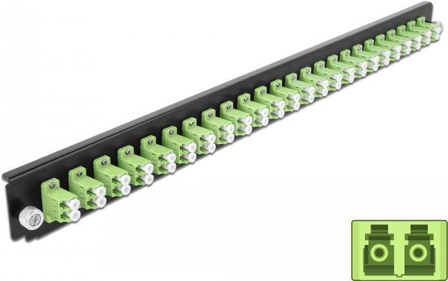 Delock Scatola di giunzione da 19" pannello frontale 24 porte LC duplex verde lime