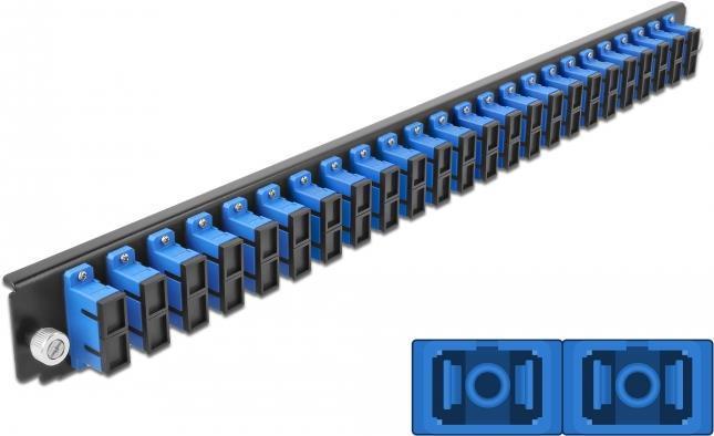 Delock Scatola di giunzione da 19" pannello frontale 24 porte SC duplex blu