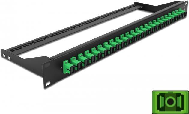 Delock Pannello patch in fibra ottica da 19" a 24 porte SC Simplex verde