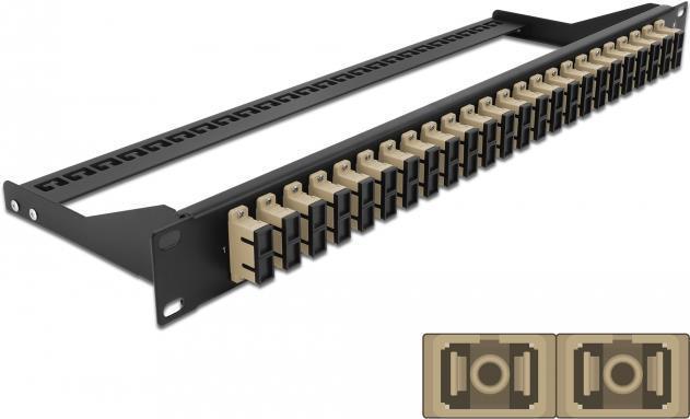 Delock Pannello patch in fibra ottica da 19" a 24 porte SC duplex beige