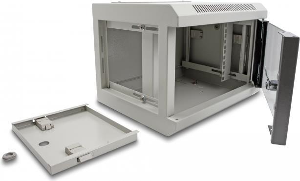 Sblocco 10? Armadio di rete con porta in vetro 4 U grigio