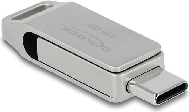 Delock USB 5 Gbps USB-C + memory stick Tipo A da 256 GB - alloggiamento in metallo