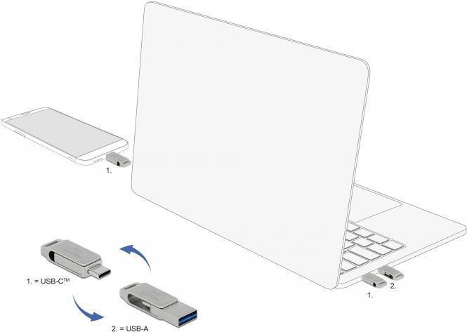 Delock Doppia memory stick...