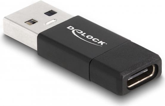 DeLOCK Adattatore USB 3.2 Gen 2 da USB Tipo-A maschio a USB Type-C femmina attivo nero (Delock - USB-C adapter - USB Type A ti)