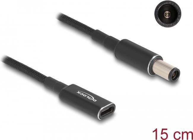 DeLOCK Cavo adattatore per portatile Cavo di ricarica USB Type-C femmina per HP 7,4 x 5,0 mm maschio 15 cm (Delock Adapter cabl