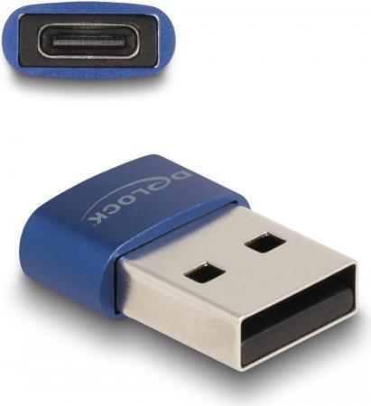 DeLOCK Adattatore USB 2.0 da USB Tipo-A maschio a USB Type-C femmina blu (Delock - USB-C adapter - USB til 24 pi)