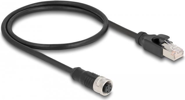 Delock Cavo adattatore M12 con codifica D, presa a 4 pin su spina RJ45 da 50 cm