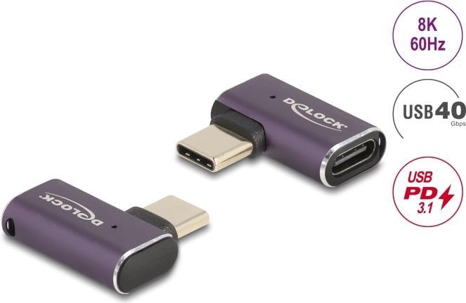 Adattatore USB Delock Spina USB Type-C PD 3.1 da 240 W da 40 Gbps