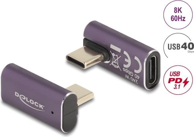 Adattatore USB Delock Spina USB Type-C PD 3.1 da 240 W da 40 Gbps