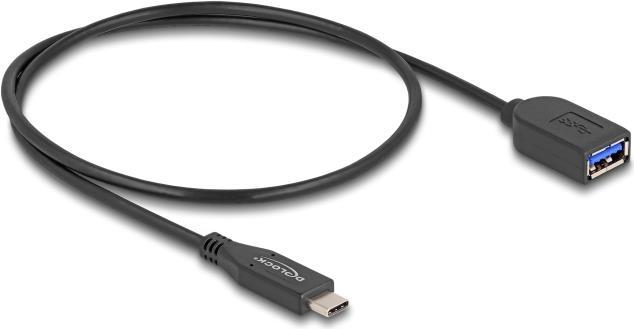 Delock Cavo USB da 10 Gbps USB tipo C maschio a tipo A femmina coassiale da 50 cm