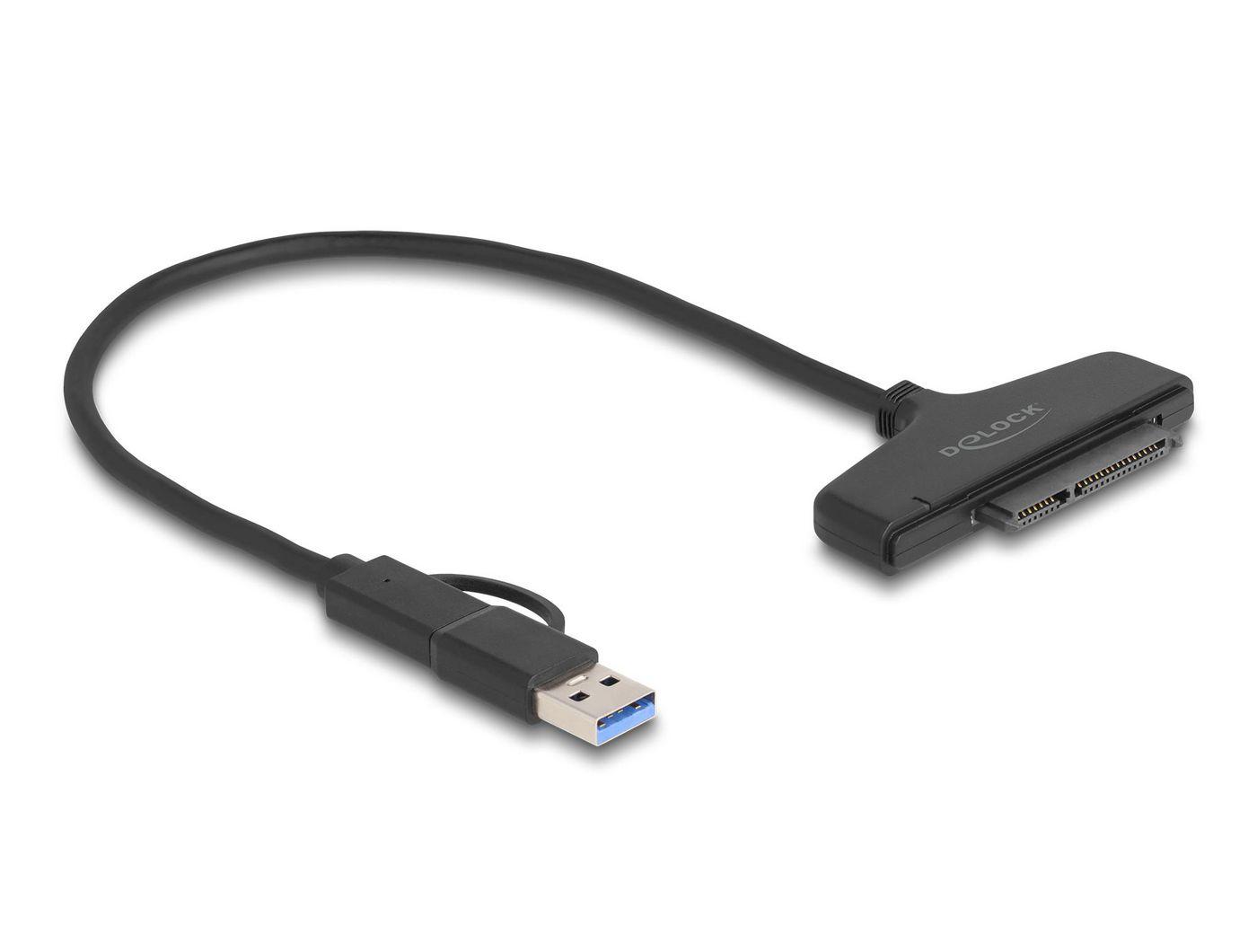 DeLOCK 61042 cavo SATA 0,3 m SATA 22-pin USB Type-C [USB 3.2 Gen 1] Nero (61042 SATA cable 0.3 m SATA - 22-pin Black - Warranty