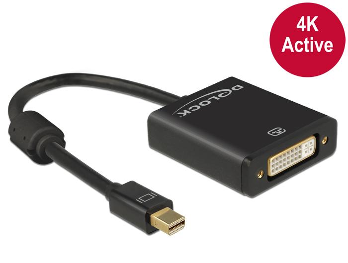 DeLOCK 62603 cavo e adattatore video 0,2 m Mini DisplayPort DVI-I Nero (Delock Adapter Mini-DisplayPort auf DVI-D aktiv)