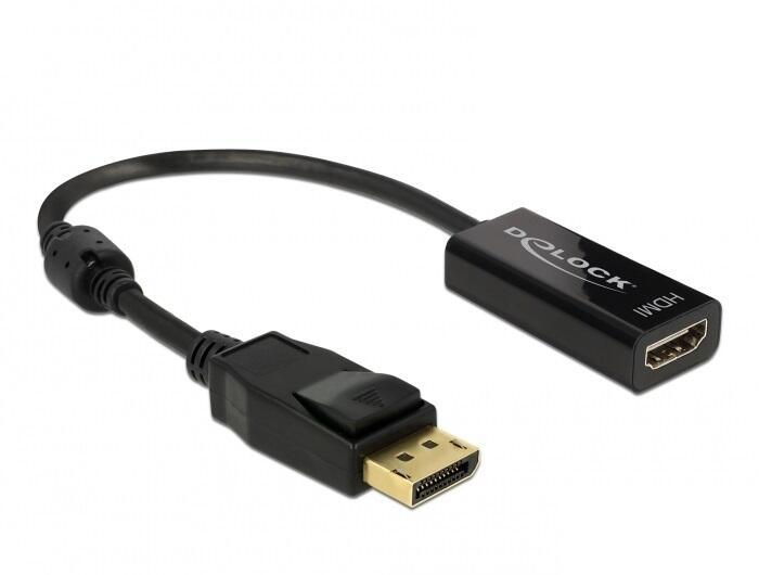 DeLOCK 62609 cavo e adattatore video 02 m DisplayPort HDMI Nero (Delock videoadapter - 20 cm)