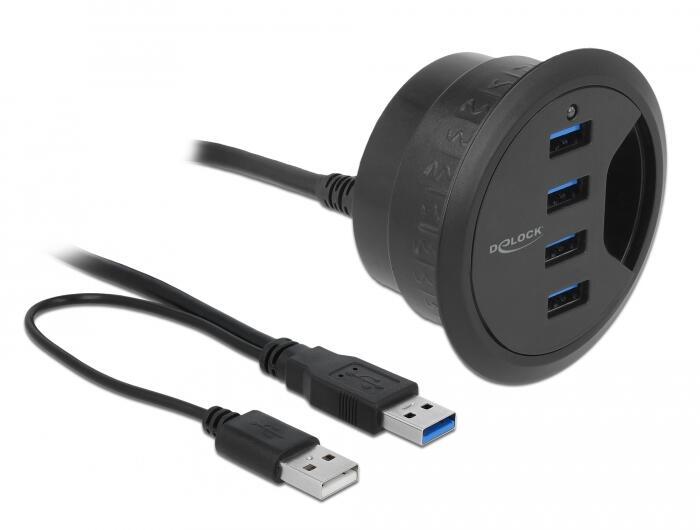 Delock Tisch-Hub 4 porta USB 3.0
