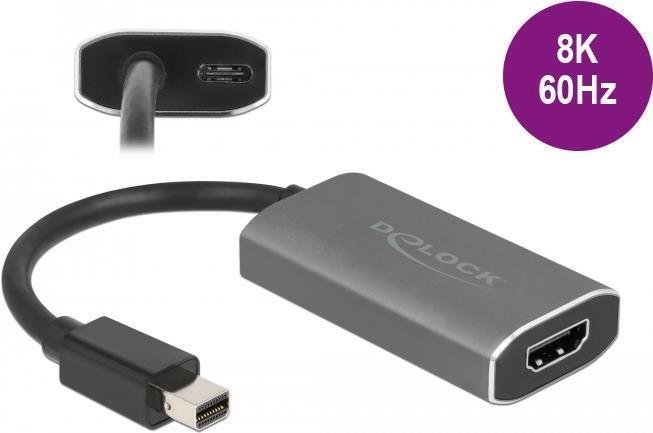 Delock Adattatore attivo da mini DisplayPort 1.4 a HDMI 8K con funzione HDR