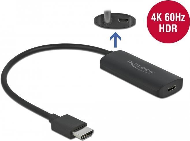 Delock Adattatore HDMI-A maschio a USB Tipo-C femmina (DP Alt Mode) 4K 60 Hz