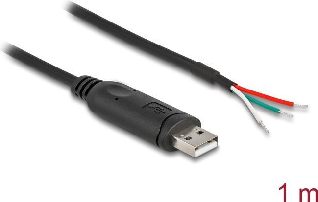 Cavo adattatore Delock USB 2.0 Tipo-A a RS-485 seriale 3 x estremitÃƒÂ  del cavo aperte 1 m