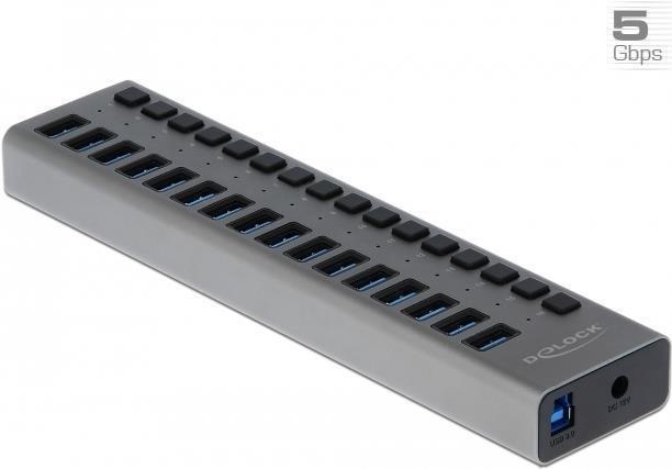 Delock Hub USB SuperSpeed Ã¢â‚¬â€¹Ã¢â‚¬â€¹esterno con switch a 16 porte