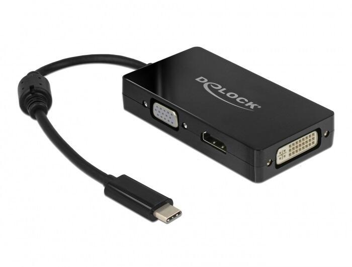 Anschlsse 1 x USB Type-C Stecker 1 x VGA 15 Pin Buchse 1 x HDMI-A 19 Pin Buchse 1 x DVI 241 Buchse mit Muttern Chipsatz VL1