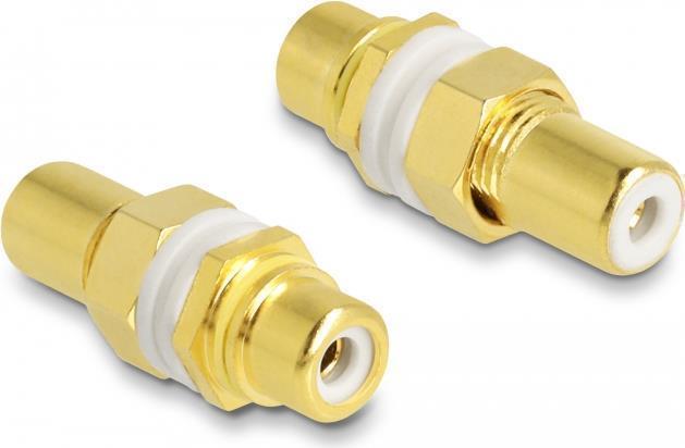 Adattatore audio Delock Presa Cinch per presa per installazione, anello di colore bianco