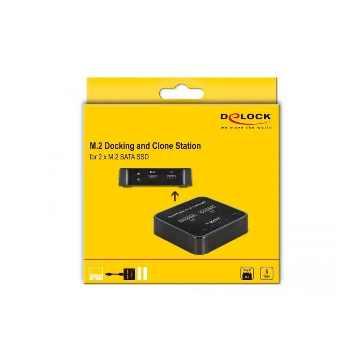 Delock Docking station M.2 per 2 SSD SATA M.2 con funzione clone