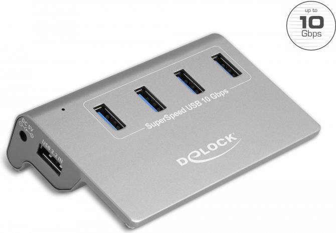 DeLOCK Hub USB 3.2 Gen 2 con 4 porte USB Tipo-A (Delock - hub - 4 porte)