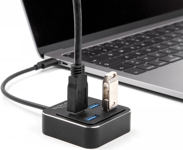 Delock Hub USB 3.2 Gen 2 USB Type-C con 4 x USB Type-A femmina 10 Gbps