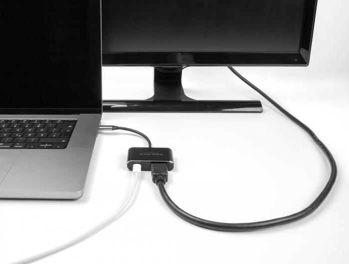 Delock Adattatore USB Type-C a HDMI (DP Alt Mode) 8K con HDR e Power Delivery 100 W