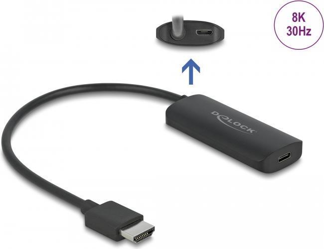 Delock Adattatore HDMI-A maschio a USB Tipo-C femmina (DP Alt Mode) 8K