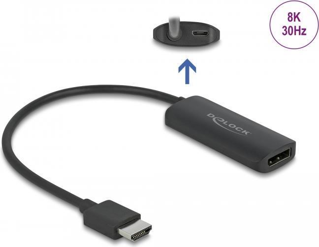 Delock Adattatore HDMI-A maschio a DisplayPort femmina 8K